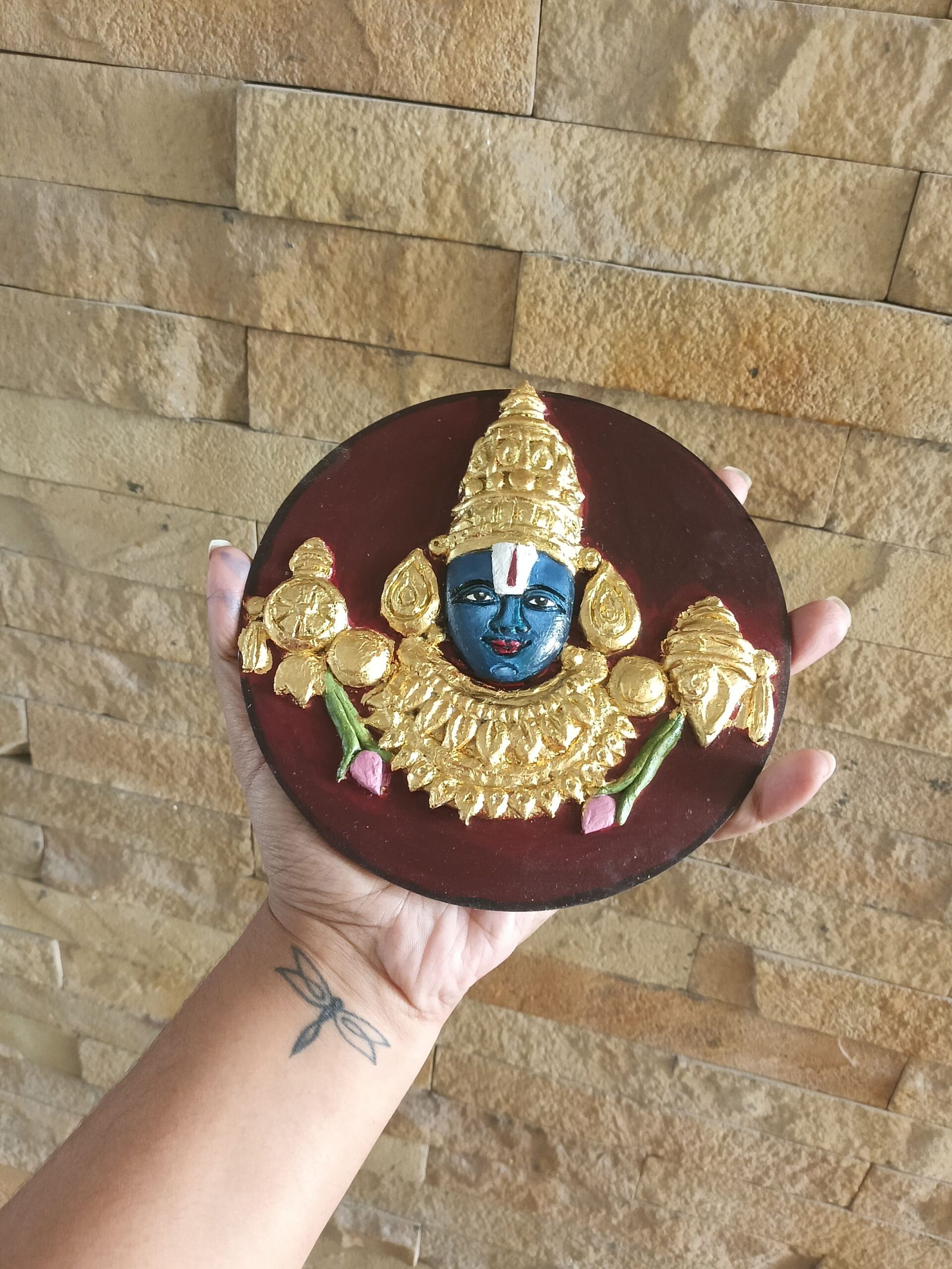 Venkateshwara swamy mdf clay art
