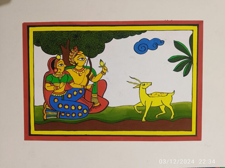 Suvarna mrug phad painting by Mrunmayee Chaitanya Alandkar