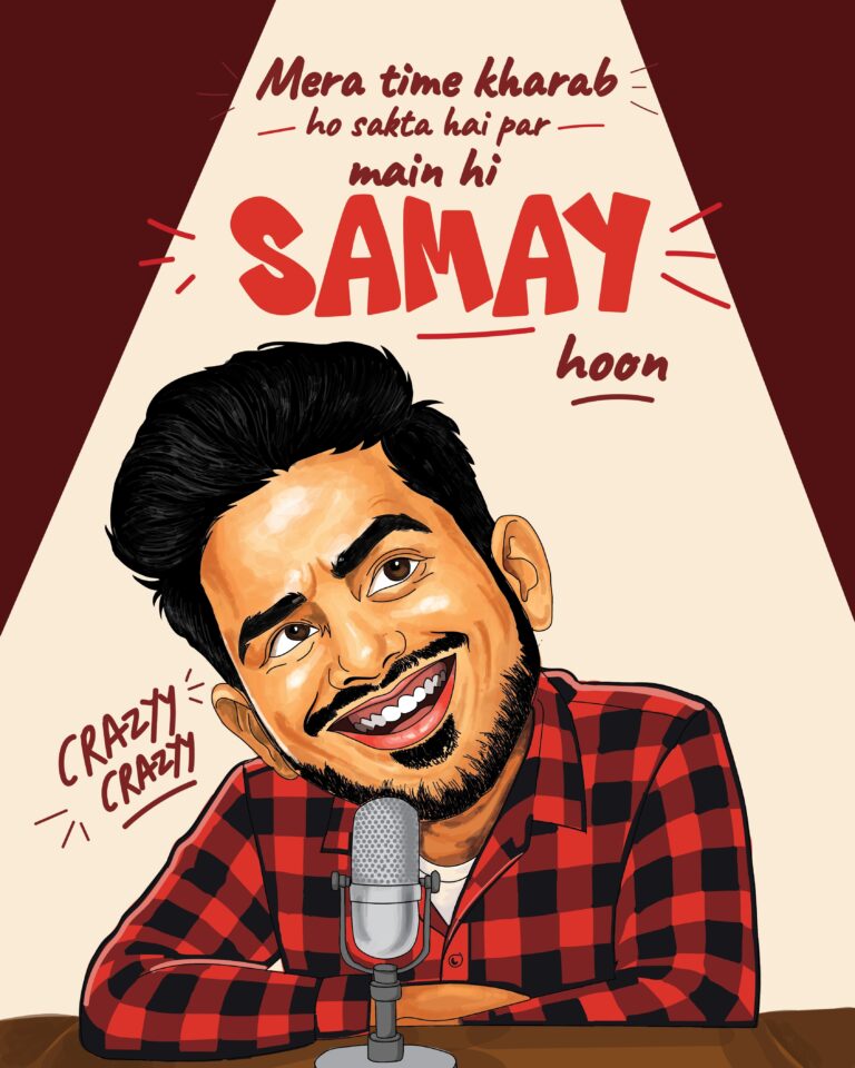 Samay Raina Caricature by Mrunmayee Chaitanya Alandkar